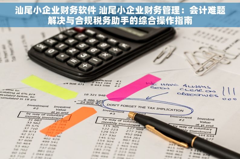 汕尾小企业财务软件 汕尾小企业财务管理：会计难题解决与合规税务助手的综合操作指南