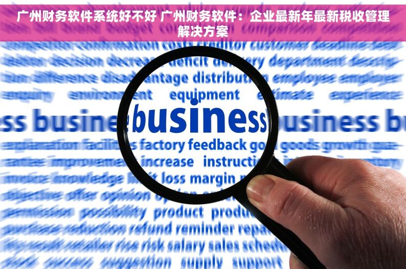 广州财务软件系统好不好 广州财务软件：企业最新年最新税收管理解决方案
