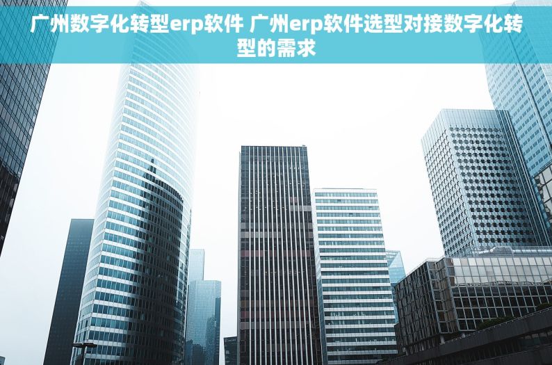 广州数字化转型erp软件 广州erp软件选型对接数字化转型的需求
