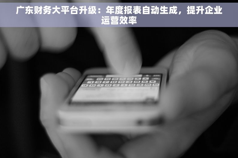 广东财务大平台升级：年度报表自动生成，提升企业运营效率