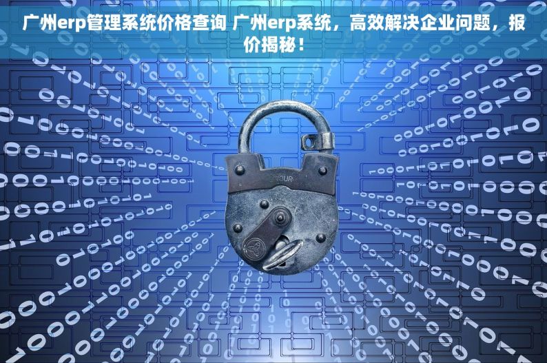 广州erp管理系统价格查询 广州erp系统，高效解决企业问题，报价揭秘！