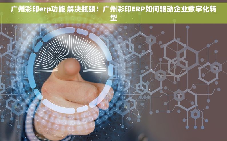 广州彩印erp功能 解决瓶颈！广州彩印ERP如何驱动企业数字化转型