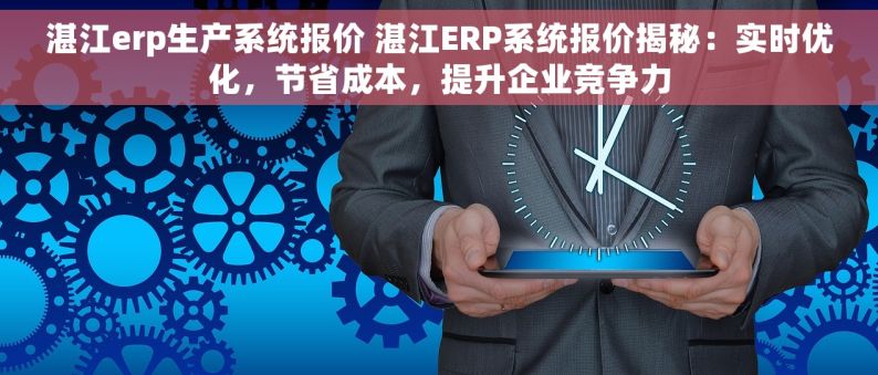 湛江erp生产系统报价 湛江ERP系统报价揭秘：实时优化，节省成本，提升企业竞争力