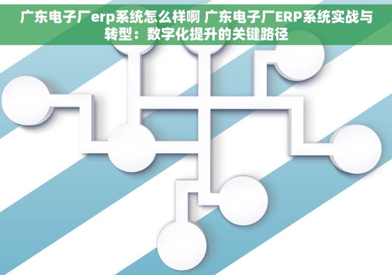 广东电子厂erp系统怎么样啊 广东电子厂ERP系统实战与转型：数字化提升的关键路径