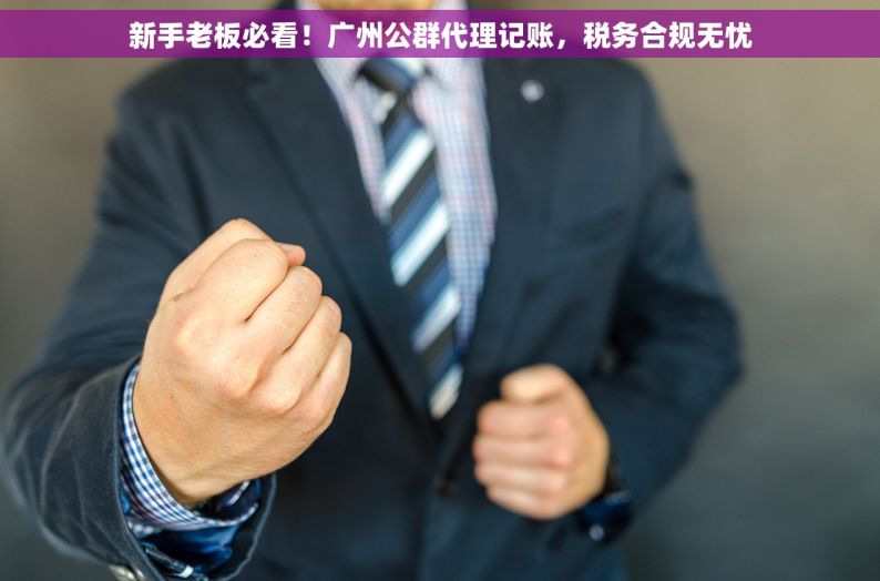 新手老板必看！广州公群代理记账，税务合规无忧