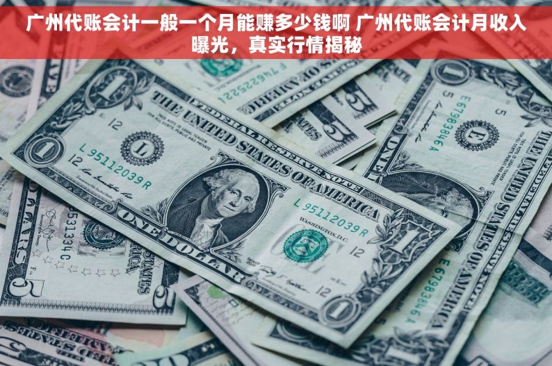 广州代账会计一般一个月能赚多少钱啊 广州代账会计月收入曝光，真实行情揭秘
