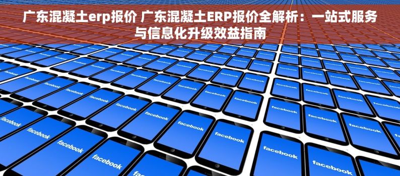 广东混凝土erp报价 广东混凝土ERP报价全解析：一站式服务与信息化升级效益指南