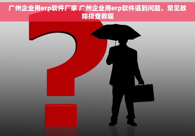 广州企业用erp软件厂家 广州企业用erp软件遇到问题，常见故障排查教程