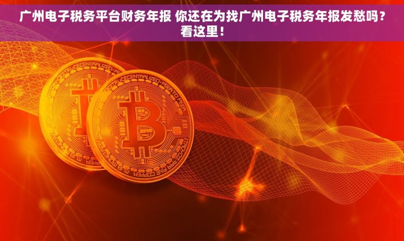 广州电子税务平台财务年报 你还在为找广州电子税务年报发愁吗？看这里！