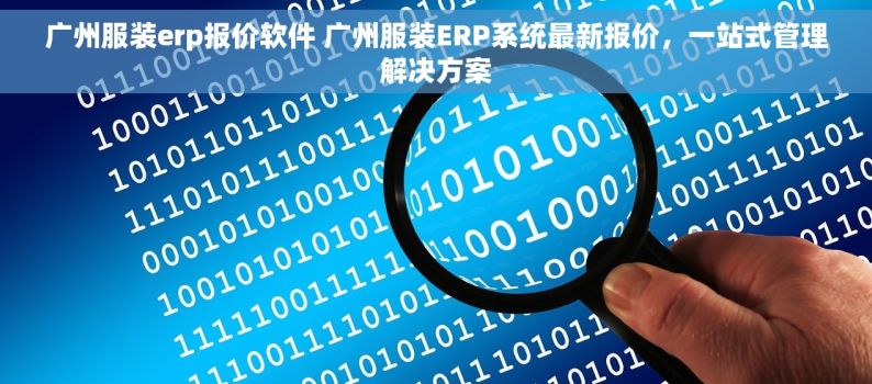 广州服装erp报价软件 广州服装ERP系统最新报价，一站式管理解决方案