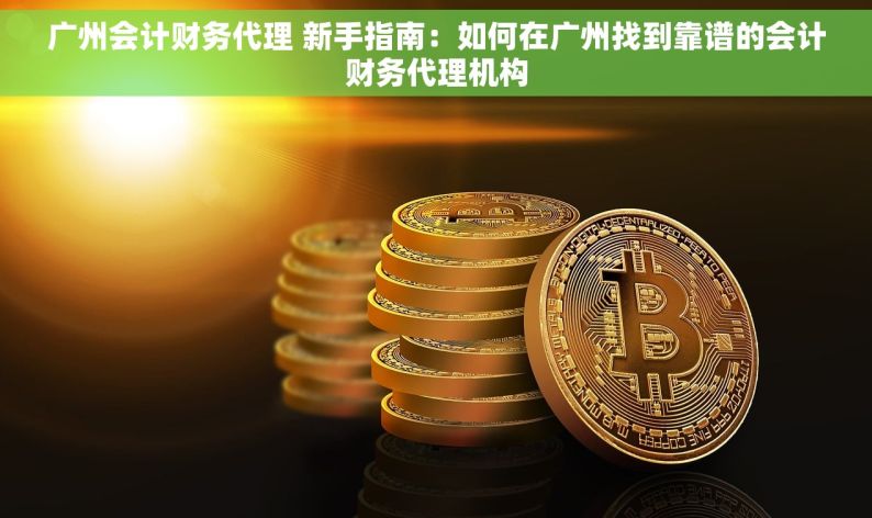 广州会计财务代理 新手指南：如何在广州找到靠谱的会计财务代理机构