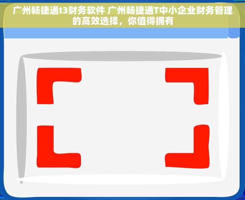 广州畅捷通t3财务软件 广州畅捷通T中小企业财务管理的高效选择，你值得拥有