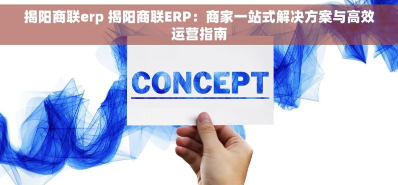揭阳商联erp 揭阳商联ERP：商家一站式解决方案与高效运营指南