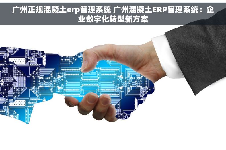 广州正规混凝土erp管理系统 广州混凝土ERP管理系统：企业数字化转型新方案