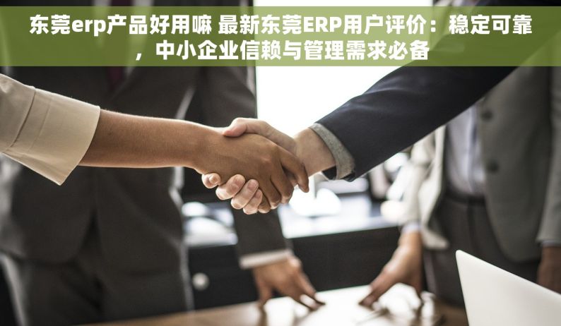 东莞erp产品好用嘛 最新东莞ERP用户评价：稳定可靠，中小企业信赖与管理需求必备