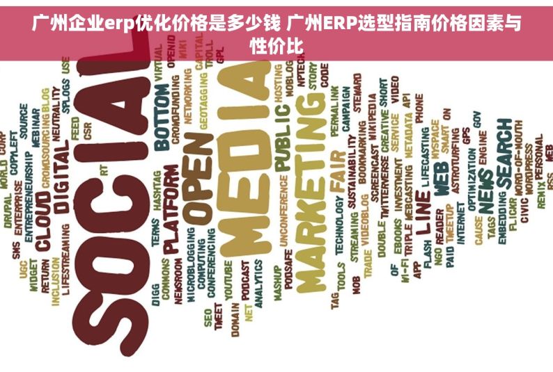 广州企业erp优化价格是多少钱 广州ERP选型指南价格因素与性价比