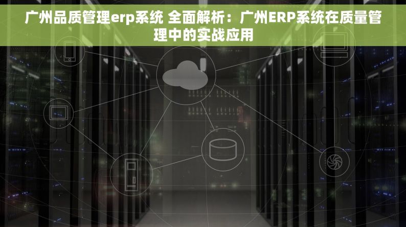 广州品质管理erp系统 全面解析：广州ERP系统在质量管理中的实战应用