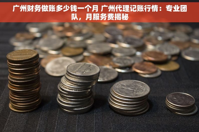 广州财务做账多少钱一个月 广州代理记账行情：专业团队，月服务费揭秘